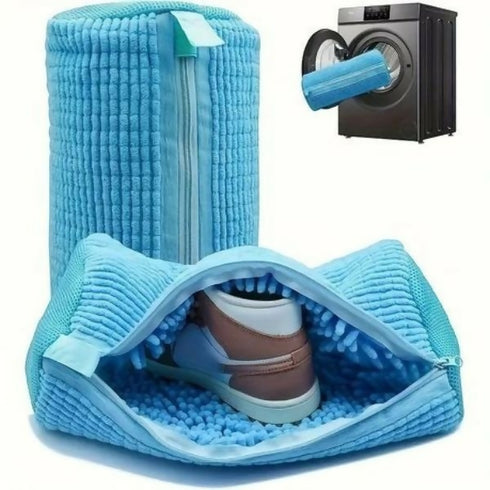 Hands-Free Washing Machine Shoe Bag - Blue 4 Pieces