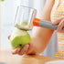 No Mess Fruit and Vegetable Peeler Kitchen Tool with Trash Can - orange