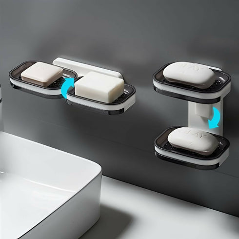Modern And Sleek Wall Mounted Soap Box - 2 Pack