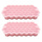 Pack of 2 Silicone 37 Honeycomb Ice Cube Shaped Ice Tray With Lid - Pink