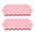 Pack of 2 Silicone 37 Honeycomb Ice Cube Shaped Ice Tray With Lid - Pink