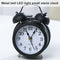 Battery Powered Metal Analogue Retro Alarm Clock-black