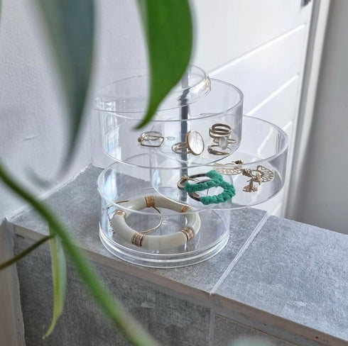 3 Layer Clear Rotating Jewellery Organiser