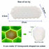 Pack of 2 Silicone 37 Honeycomb Ice Cube Shaped Ice Tray With Lid - White