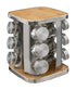Rotating Spice Rack - 12 Jars - silver