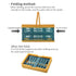 Collapsible Foldable Storage Shopping Basket - green/yellow