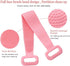 Silicone Back Scrubber Belt, Massage, Cleaning and Exfoliating Bath Brush - Pink