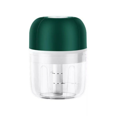 250ml mini electric garlic chopper, masher crusher with USB charging - Green