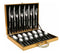 High Quality Stainless Steel 24 Piece Cutlery Set in a Golden Gift Box - Silver