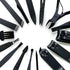 16 in 1 Stainless Steel Nail Tools Kit Set - Brown