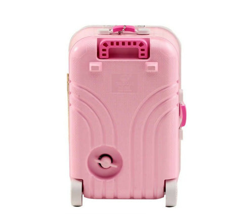 Kids Music Box Suitcase with Jewelry Case & Mirror - pink