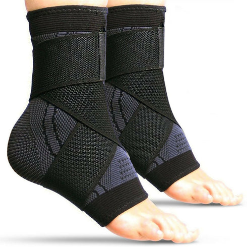 Ankle Brace Adjustable Ankle Compression Support - 2-Piece