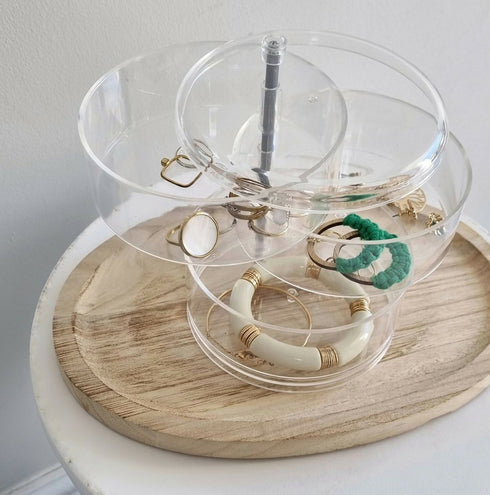 3 Layer Clear Rotating Jewellery Organiser