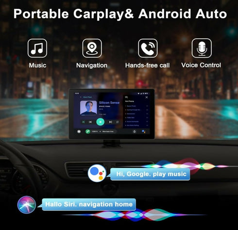 Carplay Screen, 9" Wireless Carplay & Android Auto