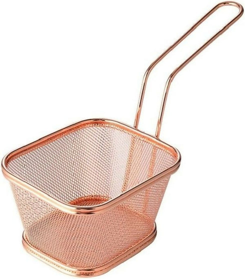 Stainless Steel Potato Chips Frying Basket - Rose Gold