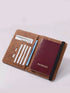 Travel Leather Passport Holder Passport Cover Card Case - Brown