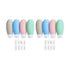 Leak-Proof Silicone Travel Bottle Set with Labels & Carry Bag - 2 Pack