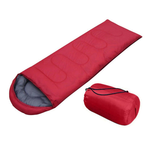 Lightweight Backpacking Sleeping Bag for Adults Boys and Girls - Red