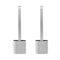 Set of Two - Grey Silicone Toilet Brush & Holder