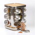 Rotating Spice Rack - 12 Jars - silver