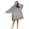 Hoodie, Ultra Plush Blanket, One Size fit all – Gray