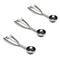 3 Pack - Stainless Steel Ice Cream Scoops - Silver