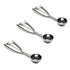 3 Pack - Stainless Steel Ice Cream Scoops - Silver