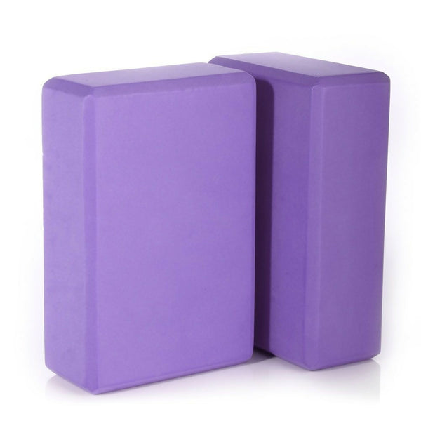 Foam Yoga Blocks - Set of 2-purple