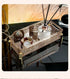 Modern Clear Desktop Storage Organizer Diamond Pattern Cosmetic Organizer - Brown