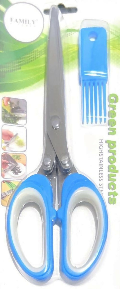 Chef's Knife-5Layer Multipurpose Vegetable Cutting Scissors - Blue