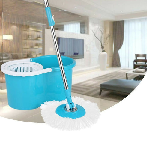 360 Blue Microfiber Spin Mop Set