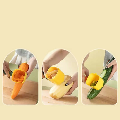 Stainless Steel Blade Peeler for Vegetables & Fruits with Storage