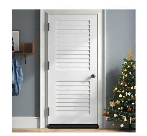 2 Piece Wind Dust Blocker Insulator for Door Stopper - Black