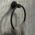 Matte Black Metal Towel Ring - Round