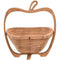 Foldable Apple shaped Bamboo Fruit Basket