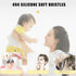 Soft Silicone Massage Exfoliating Bath & Shower Brush With Soap Dispenser - Yellow