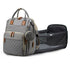 New Stylish Multi-Functional Baby Diaper Bag & Bed - Grey