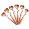 Set of 6 Creative Hanging Coffee Spoon Stirring Spoon Tea Spoon - 14.5CM - Rose Gold