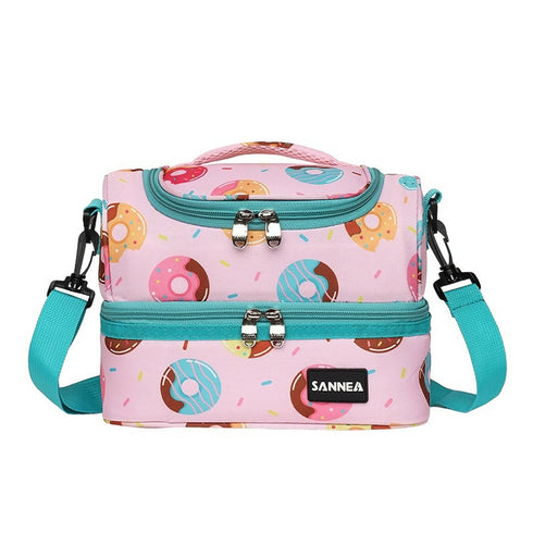Thermal Insulated Tiffin Bags for Kids Two Layer - 5L - Doughnut