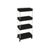4 Tier Movable Storage Rack - Black
