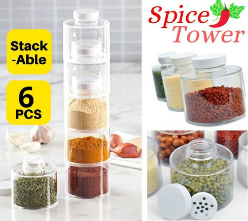 6 Piece Tower Spice Jar