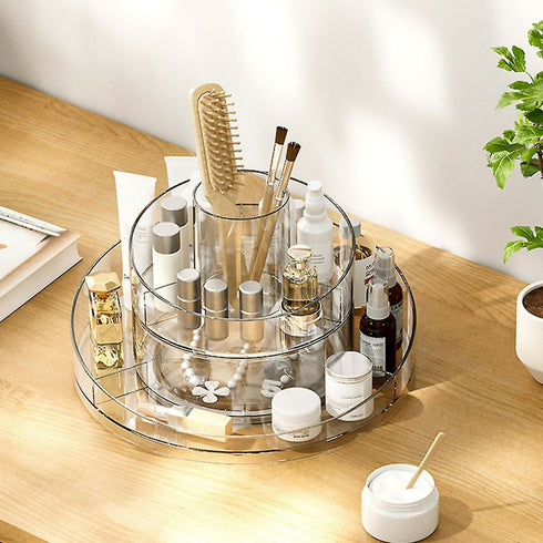 2 Layers 360 Degrees Rotating Storage Rack