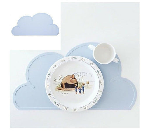 Kid's Cloud Shaped Food-Grade Silicone Place Mat - Blue