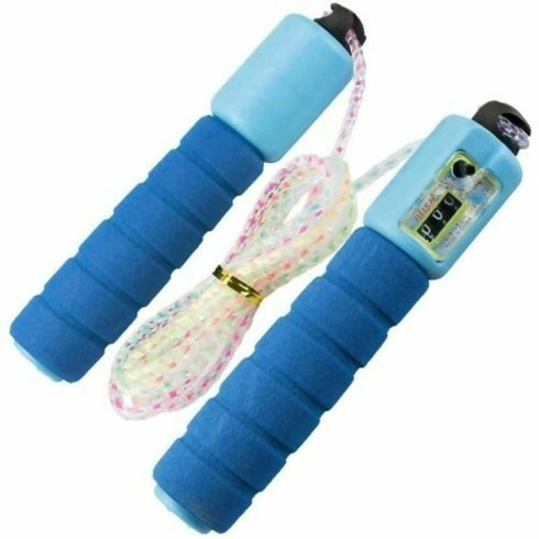 Digital Skipping Rope With Built-in Counter - Blue