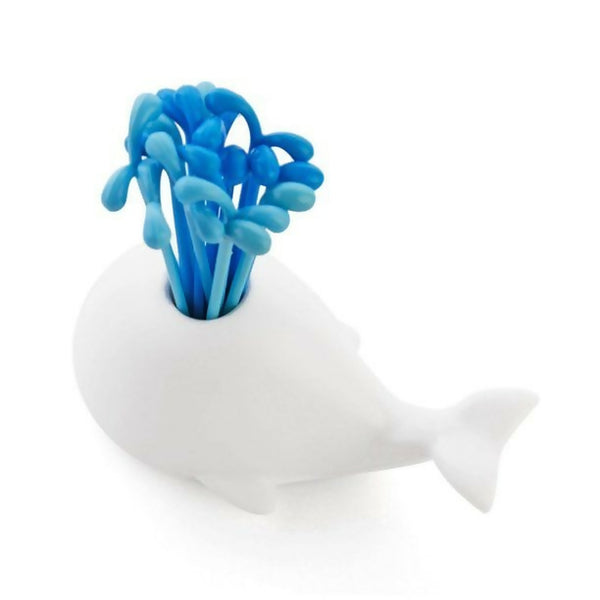 16 Pieces Cute White Whale Pick