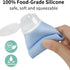 Leak-Proof Silicone Travel Bottle Set with Labels & Carry Bag - 2 Pack