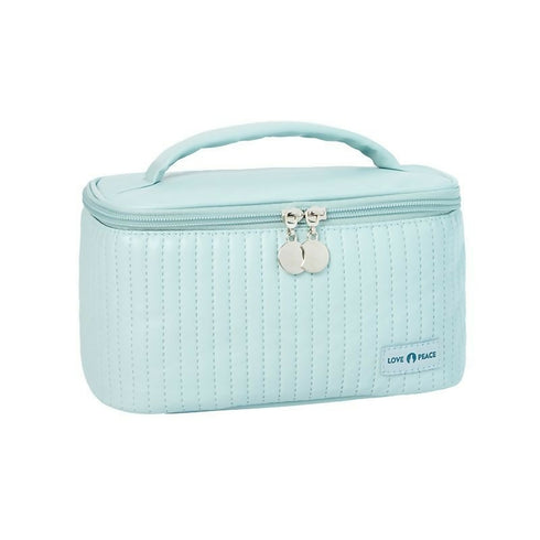 Makeup Bag Zipper Pouch Travel Cosmetic Organizer for Women-blue