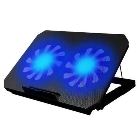 Laptop Cooling Pad 12-17-inch Laptop Cooler 2 Fans with Adjustable Height