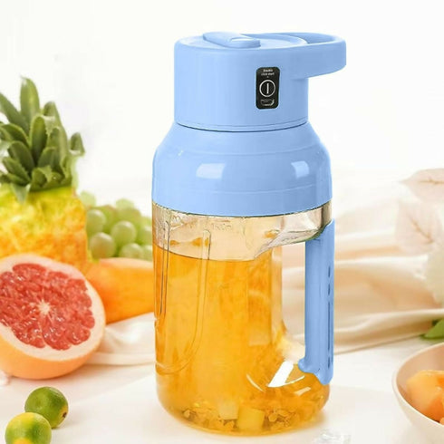 Portable Fruit Juicer Jug-Blender-1500ml - Blue