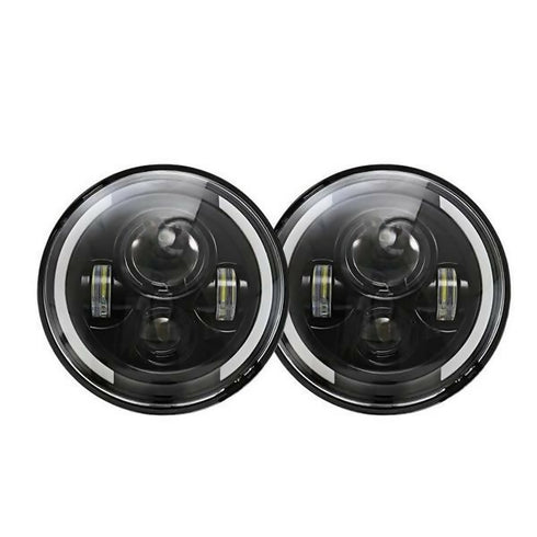 2 Pcs 7" 40W LED Headlights H4 H13 Hi-Lo Beam for Jeep